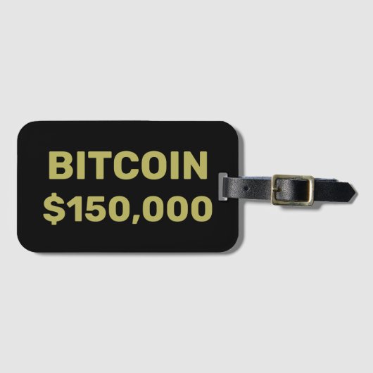 Bitcoin 150000 Viering Bagagelabel (Voorkant (horizontaal))