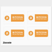 bitcoin accepté ici autocollant (Feuille)