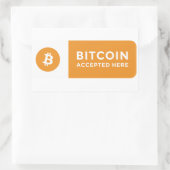 bitcoin accepté ici autocollant (Sac)