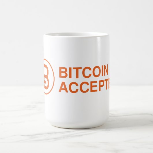 Bitcoin accepté Mug (Centre)