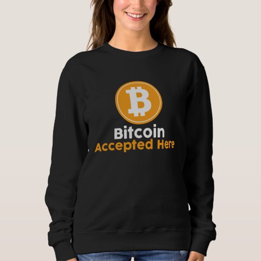 Bitcoin Accepted Here Trui (Voorkant)