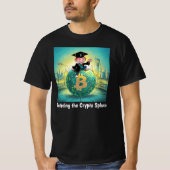 Bitcoin Afstuderen Zwart T-shirt (Voorkant)