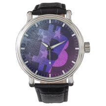 Bitcoin Amerika ₿ (Neon) Horloge