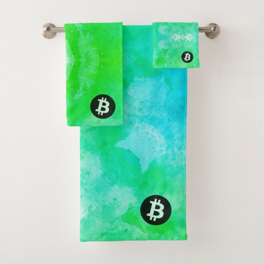 Bitcoin Aquarelle (Style $ - Green Day) (En situation)