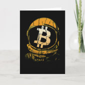Bitcoin Astronaut - Bit Me QR Code Wij accepteren  Bedankkaart (Voorkant)