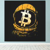Bitcoin Astronaut-Crypto Astronaut Canvas Afdruk (Insitu (Houten vloer))