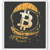 Bitcoin Astronaut-Crypto Astronaut Sticker (Voorkant)