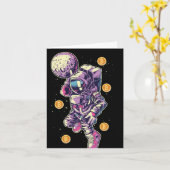 Bitcoin Astronaut naar de maan - Bitcoin Crypto Kaart (Gele Bloem)