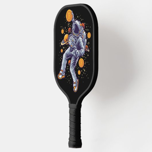 Bitcoin Astronaut naar de maan - Bitcoin Crypto Pickleball Paddle (Links)