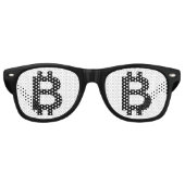 Bitcoin B Bold Party Retro Lunettes de soleil (Devant)