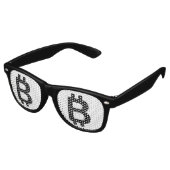 Bitcoin B Bold Party Retro Zonnebril (Gekanteld)