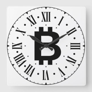 Bitcoin B Bold Roman Numeral Wall klok