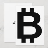 Bitcoin B Bold Uitnodiging (Voorkant / Achterkant)