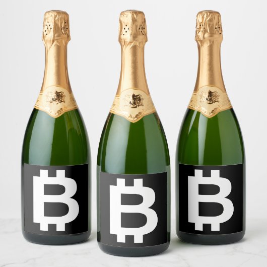 Bitcoin B Cool Éparkling Vin Étiquette (Bouteilles)