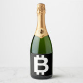 Bitcoin B Cool Éparkling Vin Étiquette (Devant)