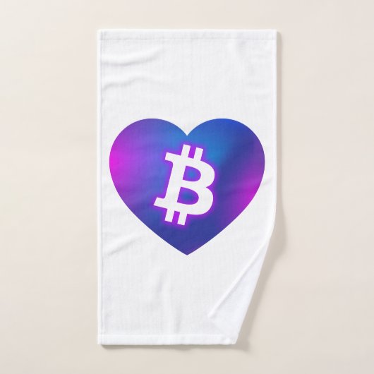 Bitcoin B dans le coeur (Serviette à main)