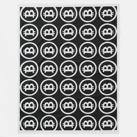 Bitcoin B Dollar Teken Crypto Fleece Deken (Voorkant)