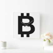 Bitcoin B Gras Mur Horloge (Maison)