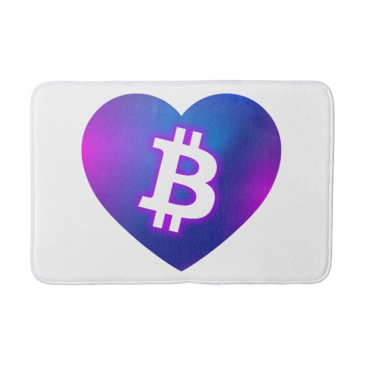 Bitcoin B in het hart Badmat (Voorkant)