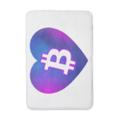 Bitcoin B in het hart Badmat (Voorkant Verticaal)
