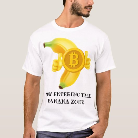 Bitcoin Banana Zone T-shirt (Voorkant)