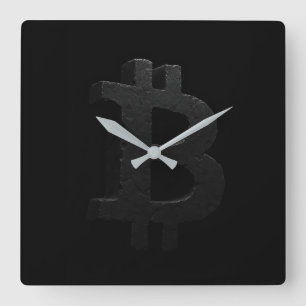 Bitcoin Black Rock ₿ Vierkante Klok