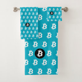 Bitcoin Blauw Bad Handdoek