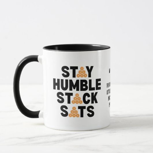 Bitcoin BLIJF NEDERIG STACK SATS Christelijke Cryp Mok (Links)
