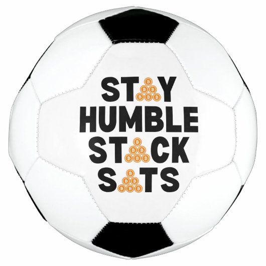 Bitcoin BLIJF NEDERIG STACK SATS Crypto Voetbal (Voorkant)