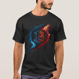 Bitcoin Blue Flames BTC Coin Crypto Crypto T-shirt