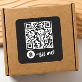 Bitcoin (BTC) Wallet QR Code Sticker - Vierkant