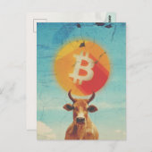 Bitcoin Bull All-Time-High (ATH) Briefkaart (Voorkant / Achterkant)