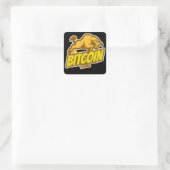 Bitcoin Bull run - BTC Crypto Vierkante Sticker (Tas)