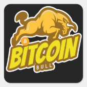 Bitcoin Bull run - BTC Crypto Vierkante Sticker (Voorkant)