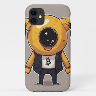 Bitcoin Character iPhone 11 Hoesje – grillig en E