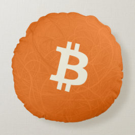 Bitcoin Classic Oranje (Neuron) Rond Kussen