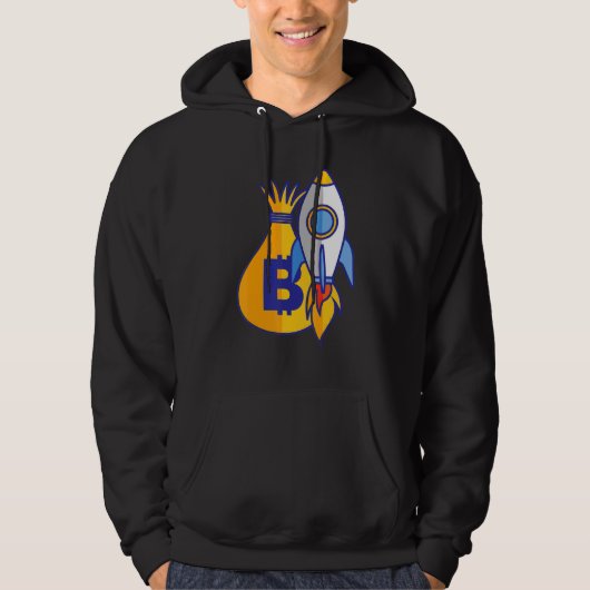 Bitcoin Crypto Bags To The Moon Cryptocurrency Dec Hoodie (Voorkant)