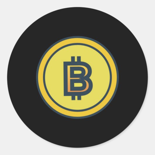 Bitcoin Crypto Design Sticker (Voorkant)
