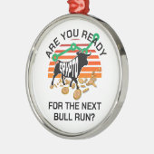 Bitcoin CRYPTOcurrency BULL RUN Metalen Ornament (Links)