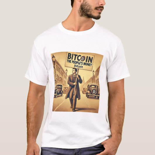 Bitcoin Cryptocurrency Design T-shirt (Voorkant)