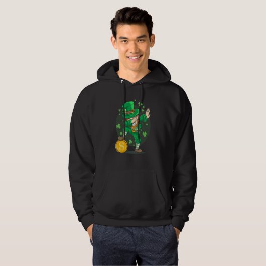 BITCOIN DABBING LEPRECHAUN BITCOIN ST PATRICK'S DA HOODIE (Voorkant volledig)