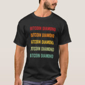 Bitcoin Diamond Crypto Rainbow Text T-shirt (Voorkant)