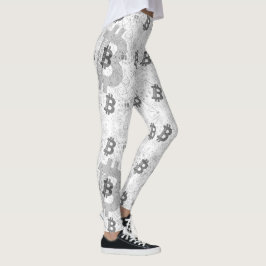 Bitcoin Digitaal Geld Witte Cryptocurrency Leggings