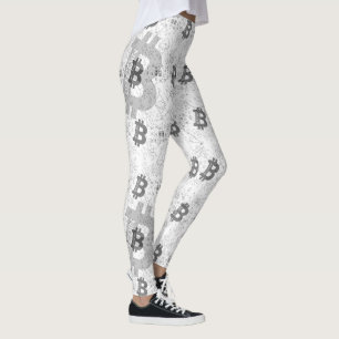 Bitcoin Digitaal Geld Witte Cryptocurrency Leggings