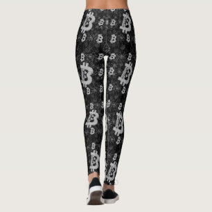 Bitcoin Digitale Cryptocurrency Geld Zwart Leggings