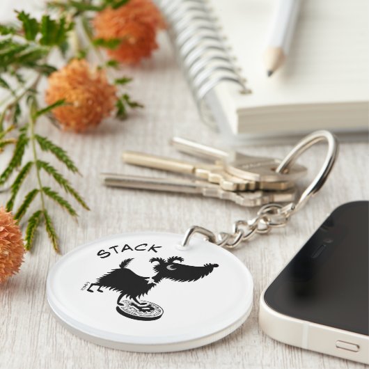 Bitcoin Dogs Stack & Hodl Sleutelhanger (Voorkant Rechts)