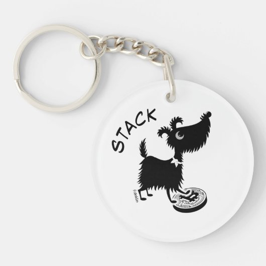 Bitcoin Dogs Stack & Hodl Sleutelhanger (Voorkant)