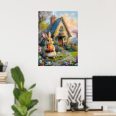 Bitcoin Easter Bunny Rabbit Hole Crypto BTC Poster (Thuiskantoor)