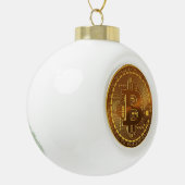 Bitcoin en céramique Ball Ornement de Noël (Gauche)