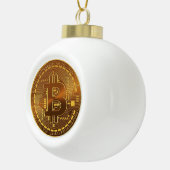 Bitcoin en céramique Ball Ornement de Noël (Droite)